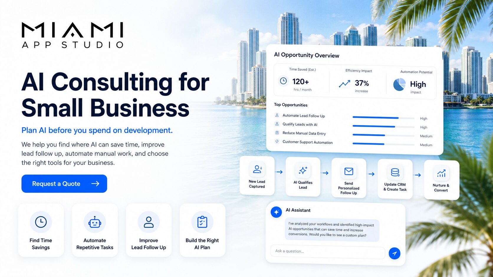 AI consulting for small business — strategy, automation, and custom AI app planning